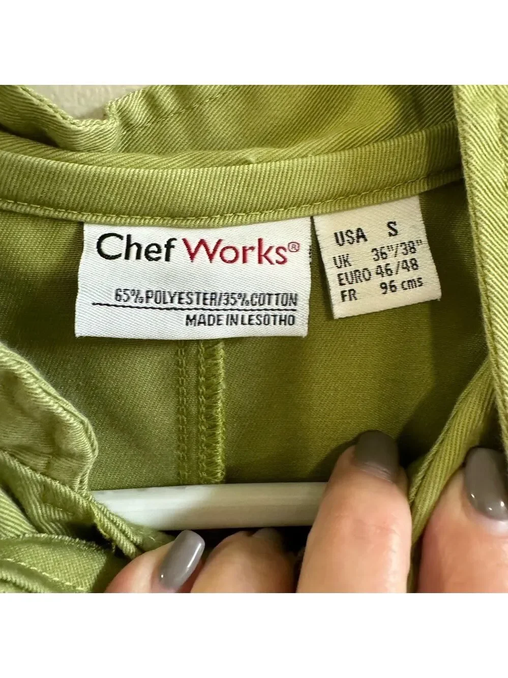 Olive Green Double-Breasted Chef Coat